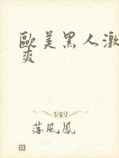 欧美黑人激情爽爽