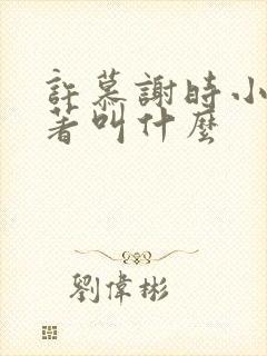 许慕谢时小说原著叫什么