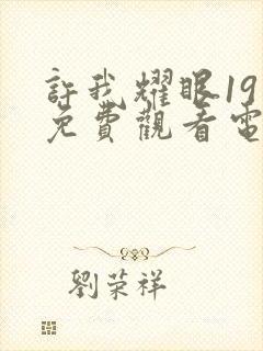 许我耀眼19集免费观看电视剧