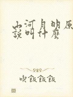 山河月明原著小说叫什么