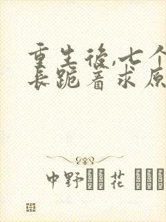 重生后,七个兄长跪着求原谅全文小说