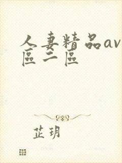 人妻精品av一区二区