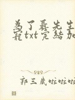 为了聂先生的恩宠txt完结加番外