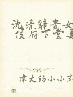 沈清辞贵女重生 侯府下堂妻