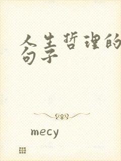 人生哲理的经典句子