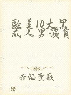 欧美10大黑人成人男演员