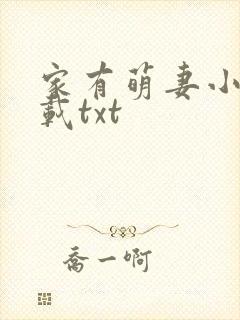 家有萌妻小说下载txt