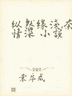 纵然缘浅,奈何情深 小说