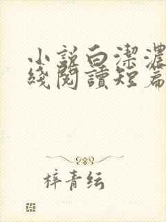 小说白洁浓情在线阅读短篇合集