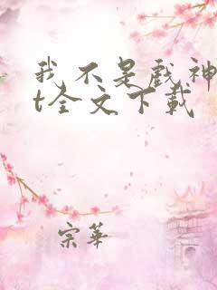 我不是戏神txt全文下载