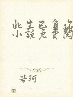 此生已负你情深小说免费阅读