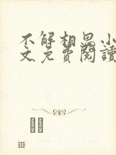 不解相思小说全文免费阅读