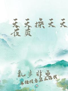 天天操天天日夜夜爽