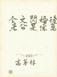 全文闪婚后发现老公是亿万富豪