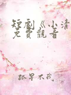 短剧《小清欢》免费观看