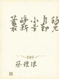 萧峥小月的小说最新章节免费阅读