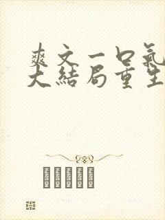 爽文一口气看到大结局重生