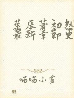 叶辰萧初然最快最新章节更新