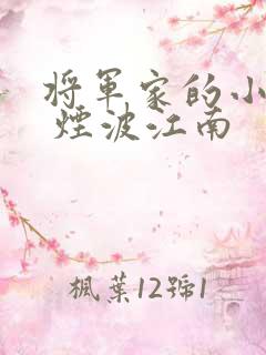将军家的小娘子 烟波江南