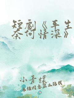 短剧《平生缘浅奈何情深》全剧免费