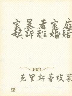 家暴者家庭暴力起诉离婚赔偿