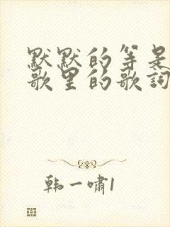 默默的等是哪首歌里的歌词