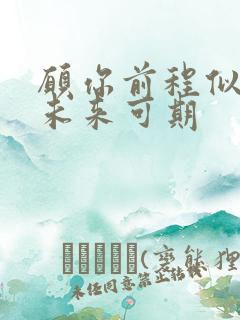 愿你前程似锦,未来可期