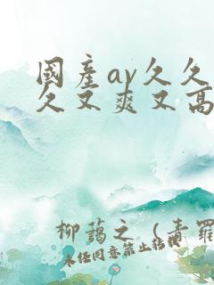 国产av久久久久又爽又高潮