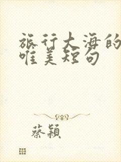 旅行大海的句子唯美短句