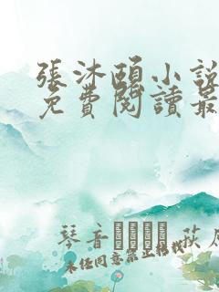 张沐颐小说全文免费阅读最新章节