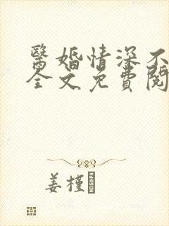 医婚情深不负你全文免费阅读