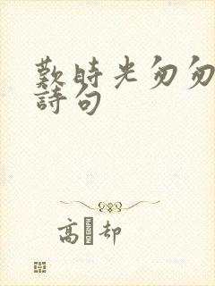 叹时光匆匆优美诗句