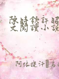 陈时钦许昭意全文阅读小说