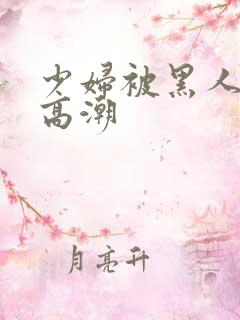 少妇被黑人喷到高潮