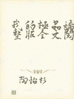 我的极品娇妻完整版全文阅读