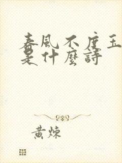 春风不度玉门关是什么诗