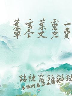 叶玄叶灵一剑独尊全文免费