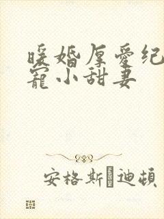 暖婚厚爱纪少独宠小甜妻