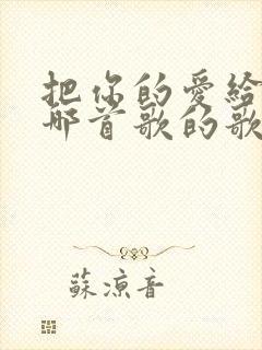 把你的爱给我是哪首歌的歌词