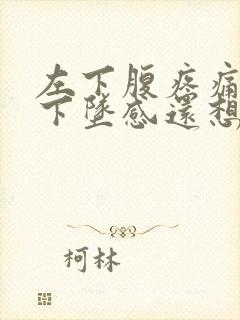 左下腹疼痛还有下坠感还想大便