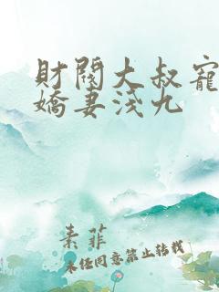 财阀大叔宠坏小娇妻浅九