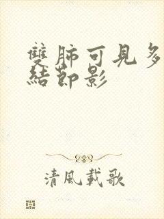 双肺可见多发微结节影