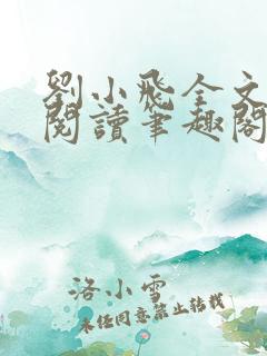 刘小飞全文免费阅读笔趣阁