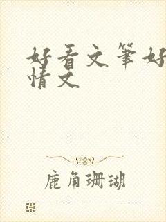好看文笔好的言情文
