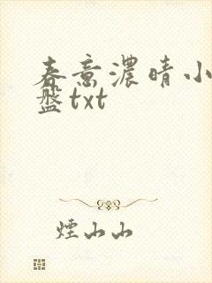 春意浓晴小说网盘txt