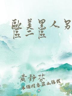 欧美黑人另类一区二区