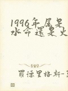 1996年属是水命还是火命