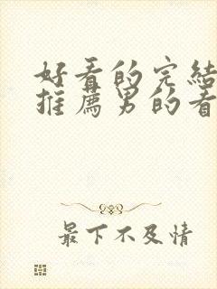 好看的完结小说推荐男的看的