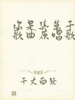 你是集万千恩宠歌曲原唱歌词