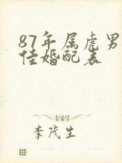 87年属虎男最佳婚配表